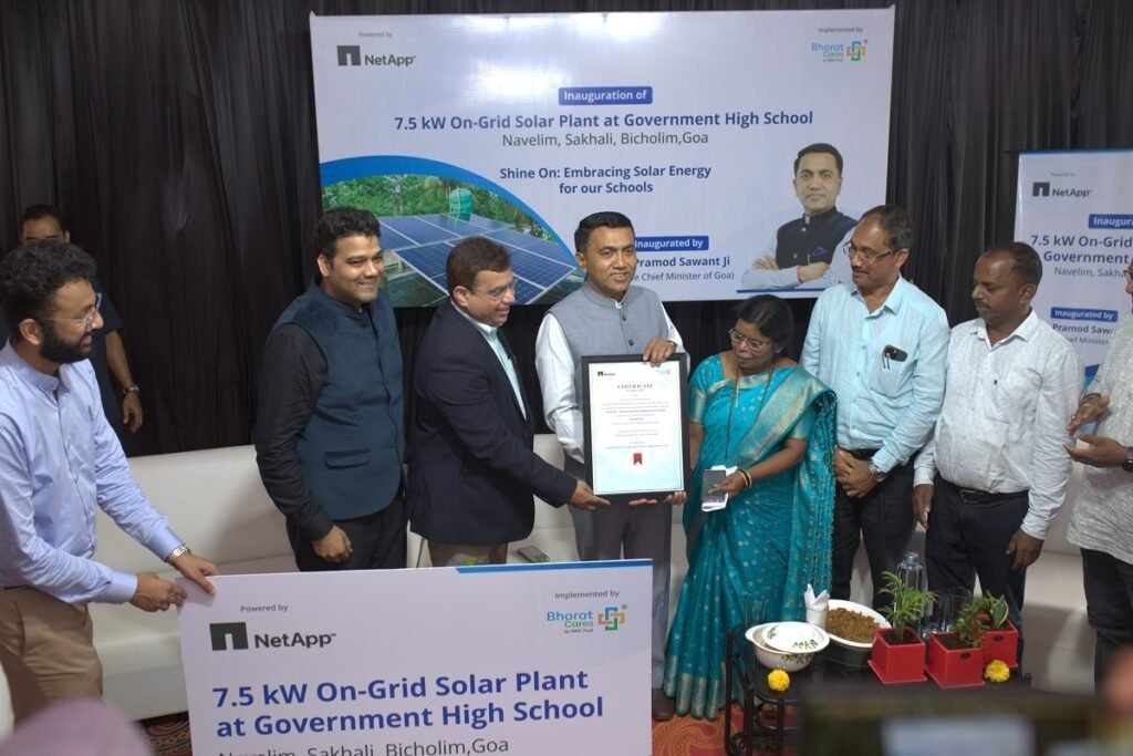 CSR: Seven Goa Schools Go Solar with Support from NetApp, BharatCares 2 India CSR