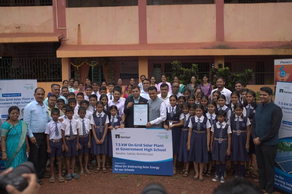 CSR: Seven Goa Schools Go Solar with Support from NetApp, BharatCares 4 India CSR