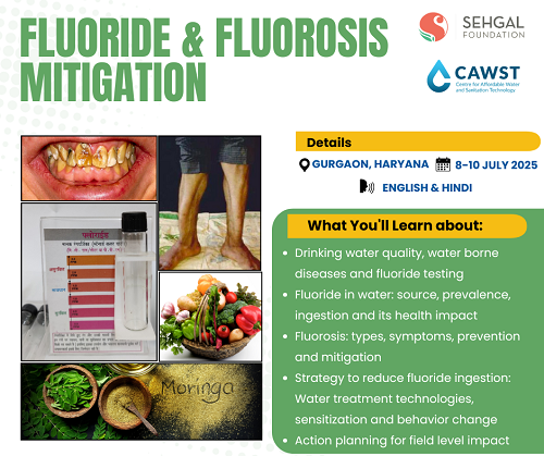 CSR: Three-day Training Workshop on Fluoride and Fluorosis Mitigation