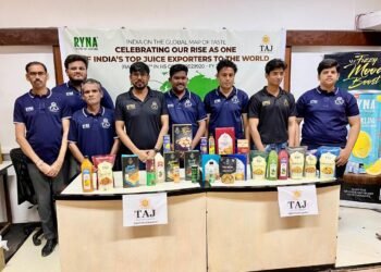 ताज इंडियन ग्रुप अपने परिचालन के पहले वर्ष में ही भारत के शीर्ष 4 जूस निर्यातकों में हुआ शामिल 