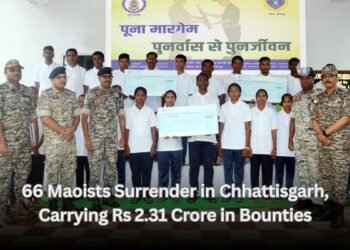 66 Maoists Surrender in Chhattisgarh