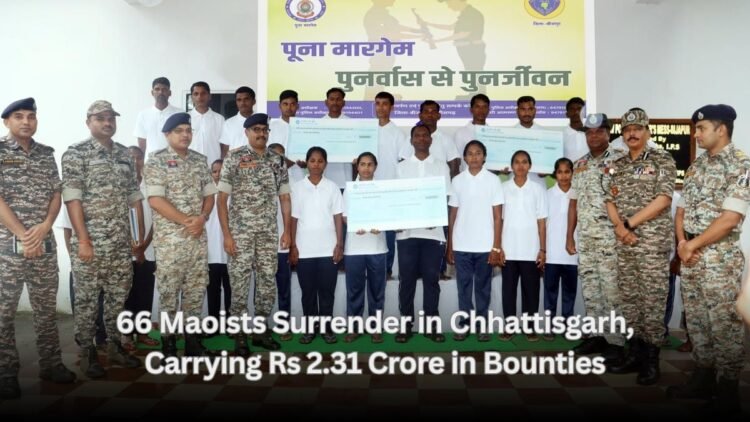 66 Maoists Surrender in Chhattisgarh