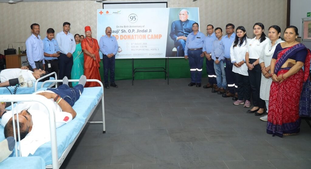 CSR: Jindal Foundation Holds Blood Camp in Tribute to O.P. Jindal 2 CSR: Jindal Foundation Holds Blood Camp in Tribute to O.P. Jindal