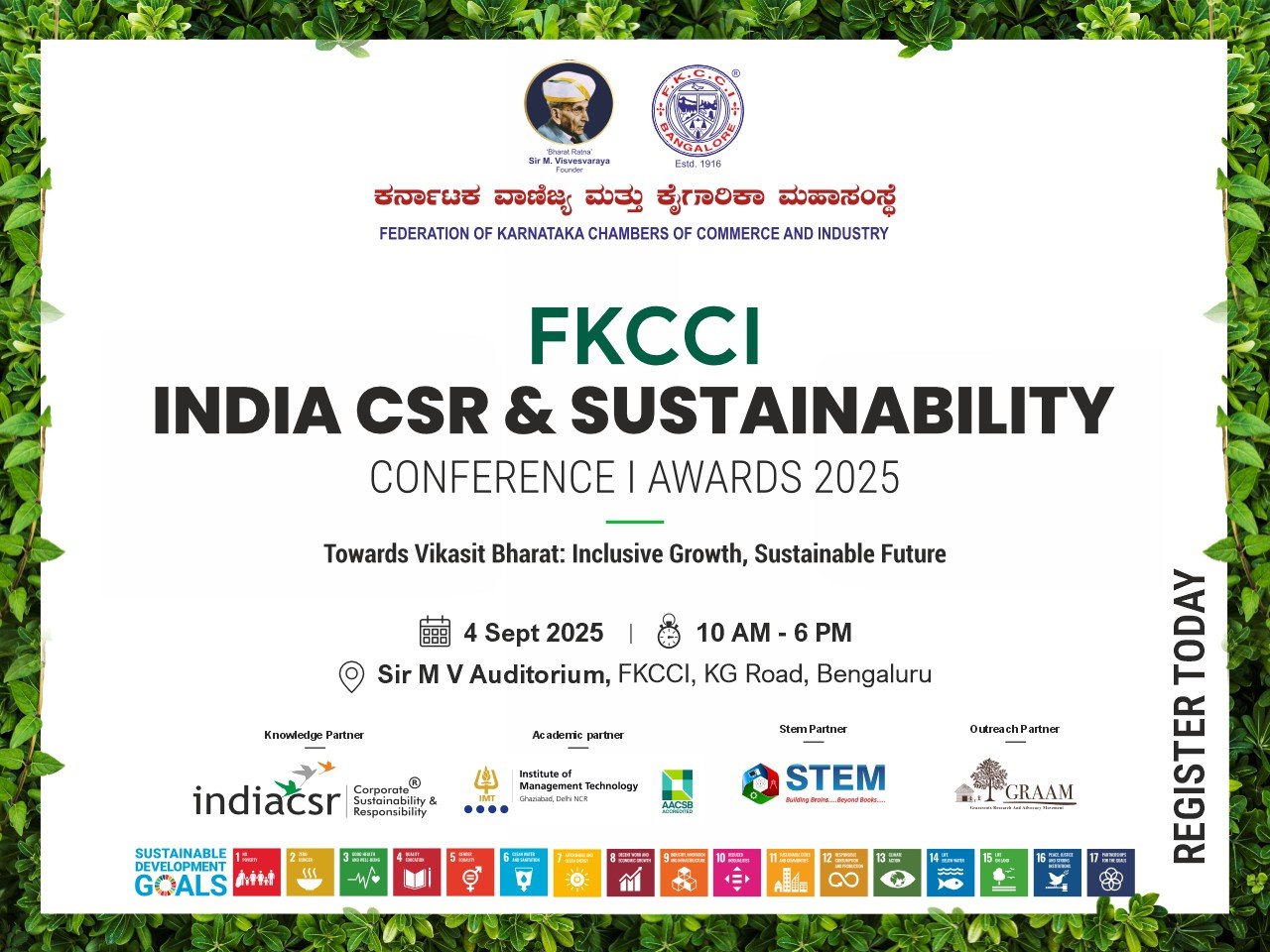 FKCCI Announces India CSR & Sustainability Conference &  Awards 2025