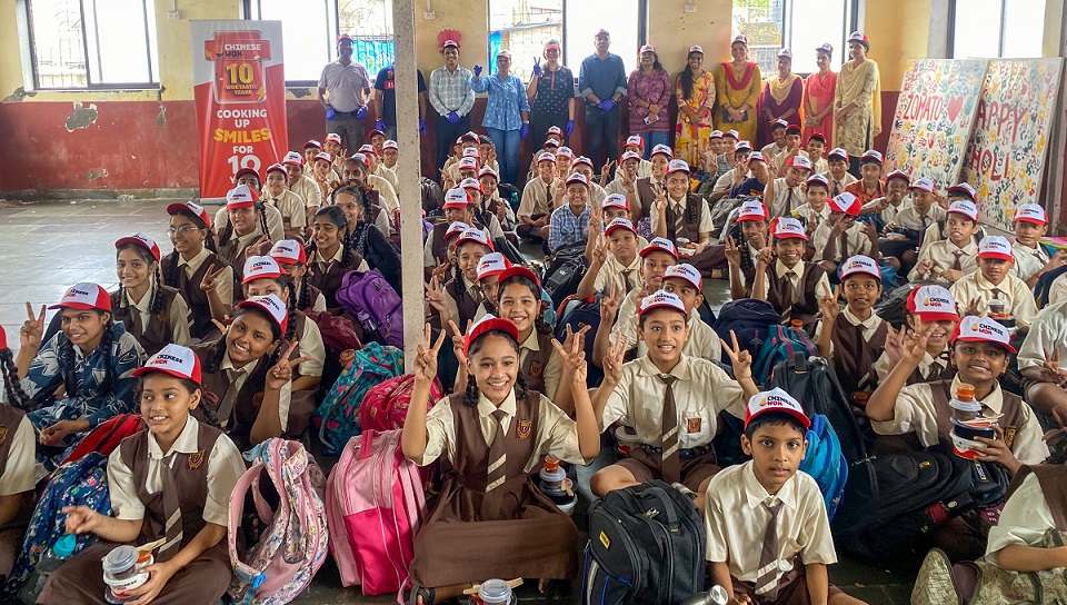 Chinese Wok Marks 10 Years with 10,000 Meals for Children in India