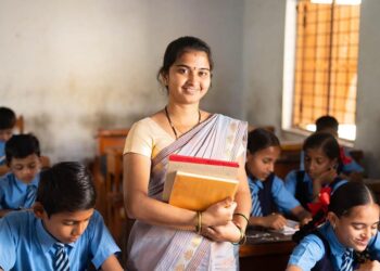Indian school teacher classroom