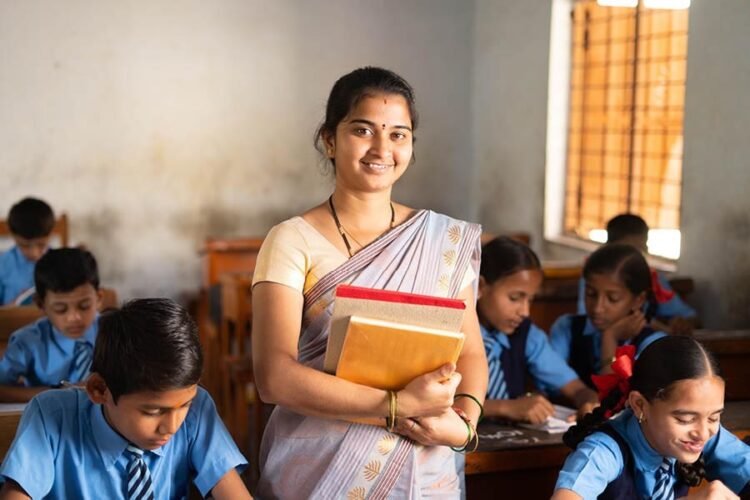 Indian school teacher classroom