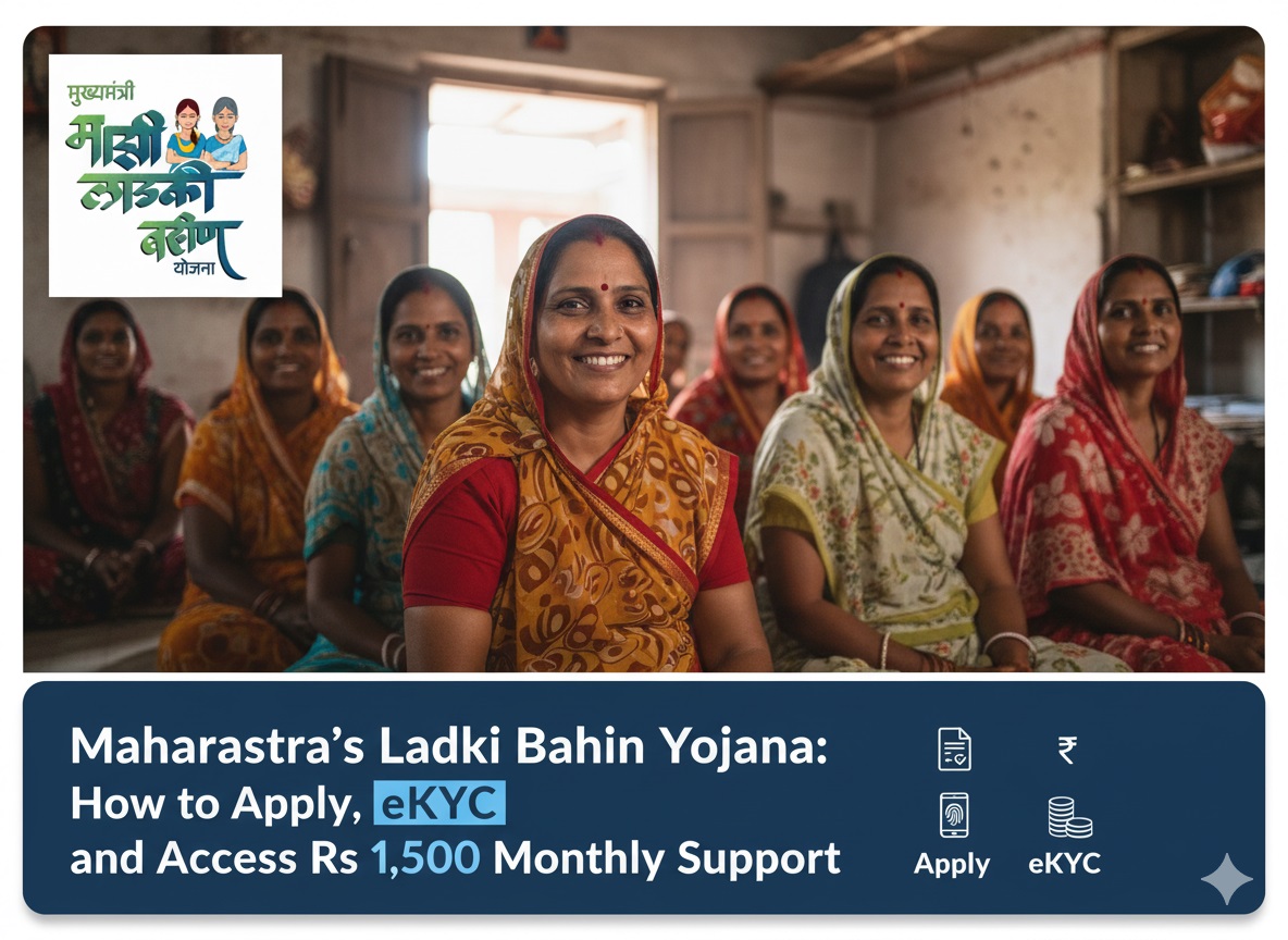 Maharashtra's Ladki Bahin Yojana: How to Apply, Complete eKYC, and Access Rs 1,500 Monthly Support 1 Maharashtra's Ladki Bahin Yojana: How to Apply, Complete eKYC, and Access Rs 1,500 Monthly Support