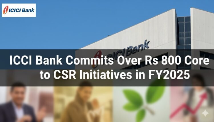 ICICI Bank Commits Over Rs 800 Crore to CSR Initiatives in FY2025