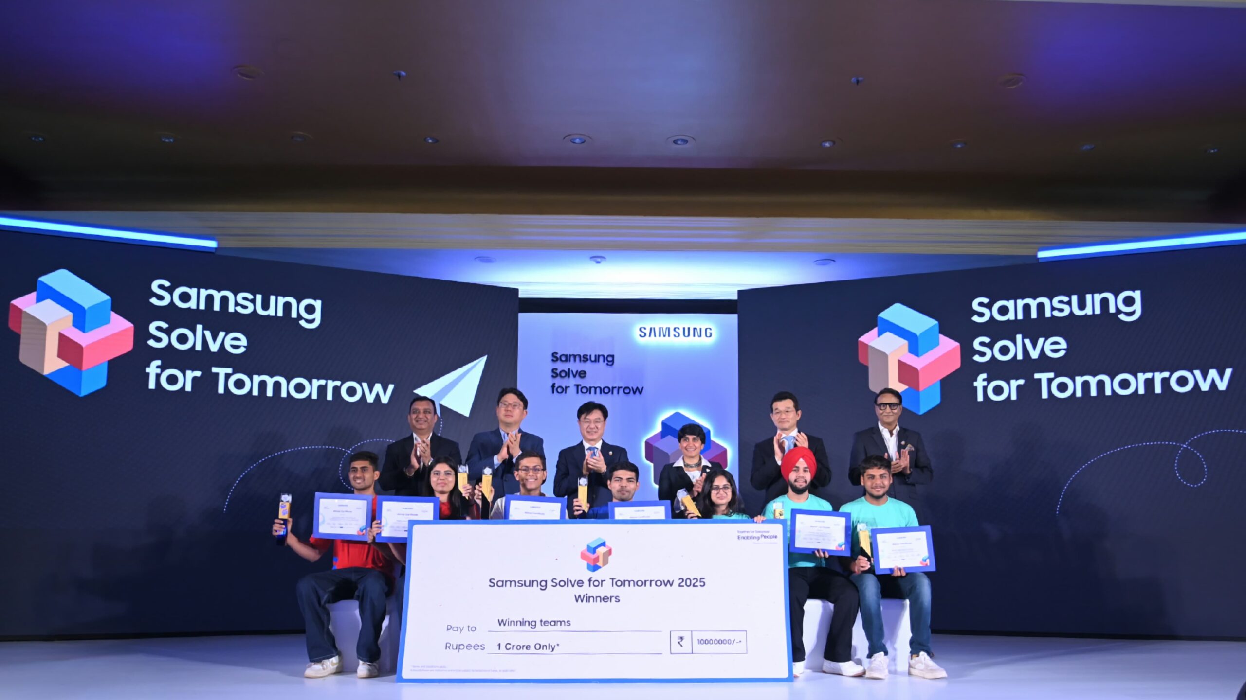 Young Innovators Win Rs 1 Crore at Samsung Solve for Tomorrow 2025 1 B Park with SFT Winners