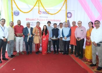 Bhoomi Pujan conducted for a G+11-storey NSE Multispecialty Hospital Block and Bone Marrow Transplant Centre at ACTREC, Tata Memorial Hospital, Navi Mumbai with a built-up area of 2.4 lakh sq ft.