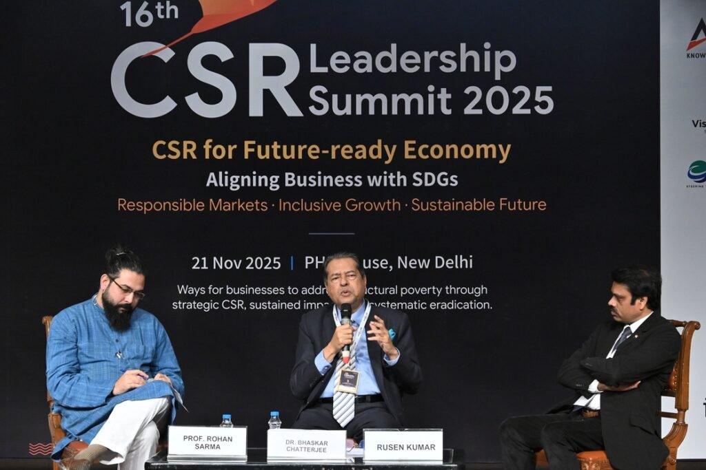 Dr. Bhaskar Chatterjee - Father of Indian CSR and Sustainability’ and ‘Chairman, National Sustainability Reporting and Disclosure Standards Committee, Bureau of Indian Standards’ with Prof. rohan sarma - Social Scientist and Invited CSR and Sustainability Expert - BIS, CII and EBG Federation and Rusen Kumar, Editor, India CSR