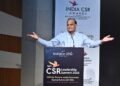 Sita Ram Gupta speaking at the 16th India CSR Summit in New Delhi on November 21, 2025. © India CSR