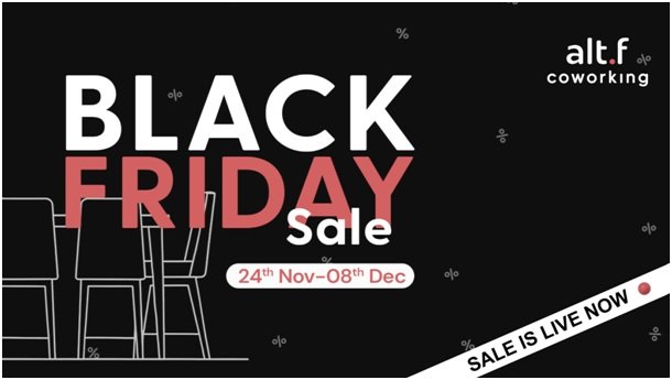 alt.f coworking Launches Exclusive Black Friday 2025 Sale Across Noida, Gurgaon, and Virtual Offices