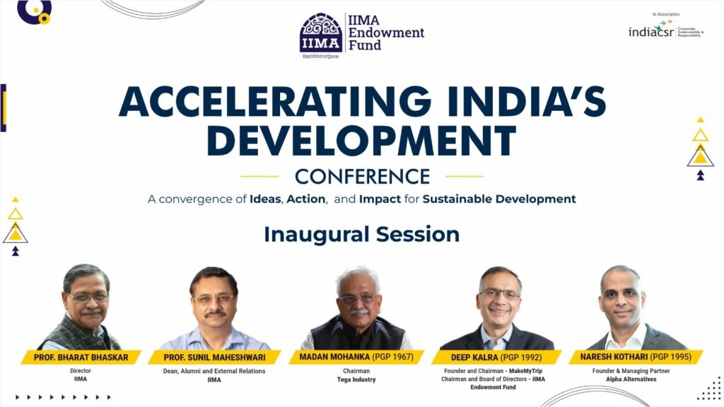 IIMA Endowment Fund Hosts AID Conference to Accelerate India’s Development Journey 12 India CSR