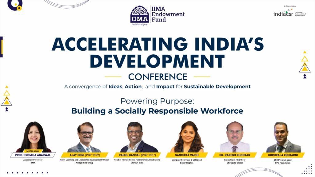 IIMA Endowment Fund Hosts AID Conference to Accelerate India’s Development Journey 29 India CSR
