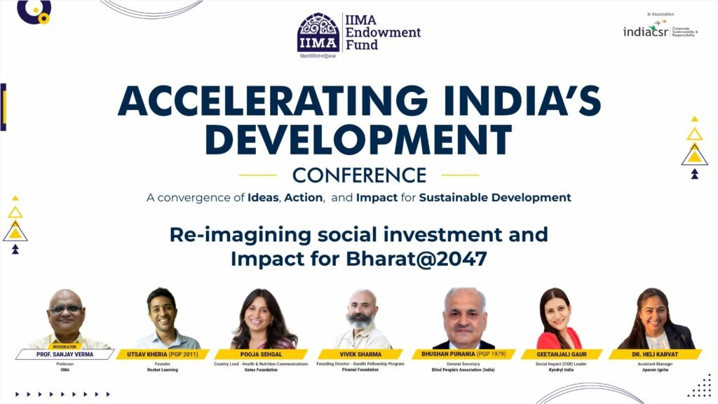 IIMA Endowment Fund Hosts AID Conference to Accelerate India’s Development Journey 19 India CSR