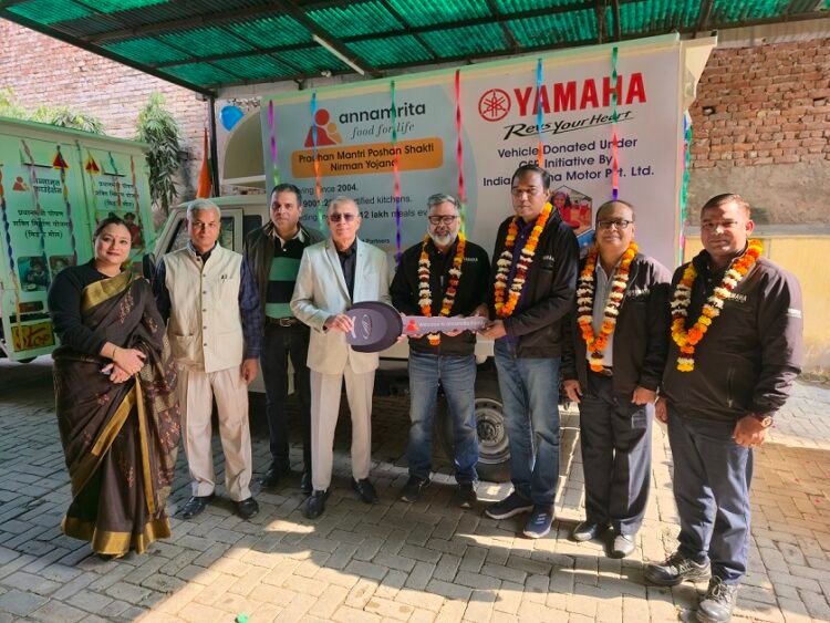 CSR: India Yamaha Motor Donates Food Delivery Vans to Annamrita Foundation 1 CSR: India Yamaha Motor Donates Food Delivery Vans to Annamrita Foundation