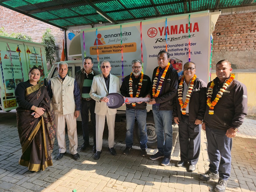 CSR: India Yamaha Motor Donates Food Delivery Vans to Annamrita Foundation