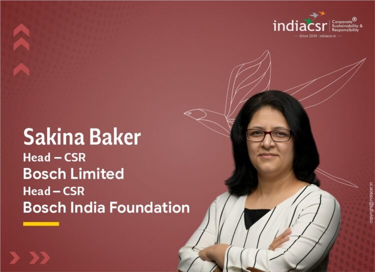 Sakina Baker, Head – CSR, Bosch Limited, and Head – Bosch India Foundation