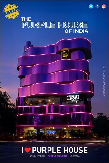 Hyderabad Gets a New Architectural Landmark as Purple Metallic Structure Opens in Khajaguda 1 Hyderabad Gets a New Architectural Landmark as Purple Metallic Structure Opens in Khajaguda