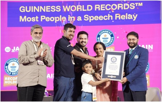 Jain University’s Summit of Future Sets Guinness World Record; 401-Speaker Relay Creates History