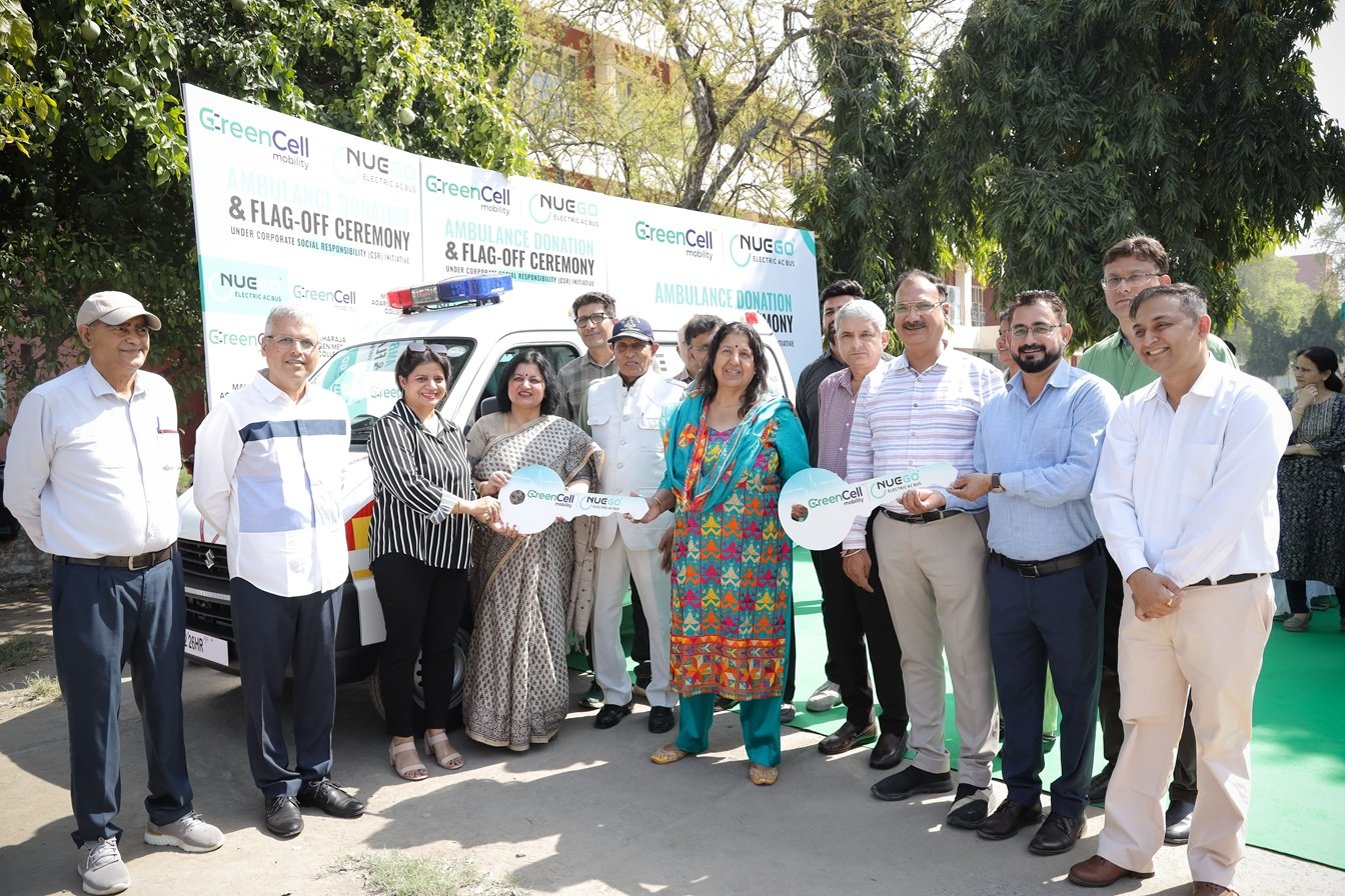 CSR: GreenCell Mobility Hands Over Ambulance to Hisar Hospital, Strengthening Emergency Healthcare