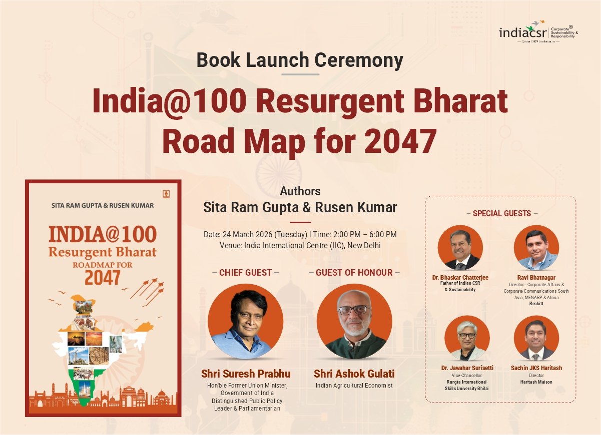 Former Union Minister Suresh Prabhu to Launch ‘India@100 Resurgent Bharat: Road Map for 2047’ on March 24, 2026 in New Delhi