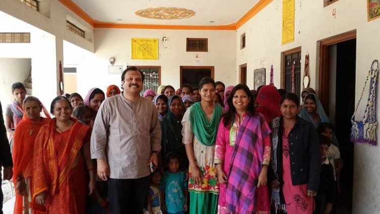 Pavan Kaushik with Rural Women Entrepreneurs.