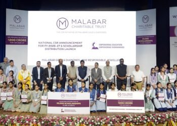 Piyush Goyal - Union Minister of Commerce and Industry, M P Ahammad – Chairman, Malabar Group, Asher O - Managing Director - India Operations, Malabar Gold & Diamonds, Kirit Bhansali – Cha