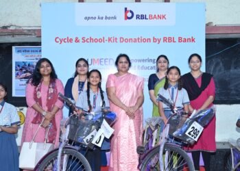 RBL Bank Distributes 300 Bicycles to Girl Students in Raipur