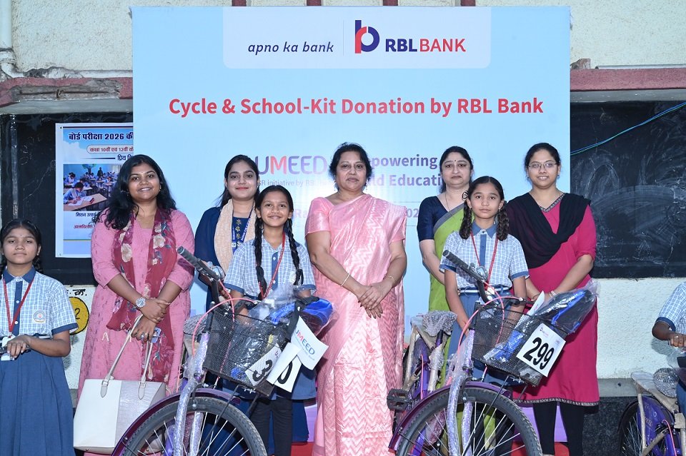 CSR: RBL Bank Distributes 300 Bicycles to Girl Students in Raipur