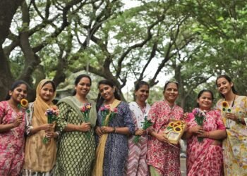 Women artisans at Tata Power’s Anokha Dhaaga livelihood initiative.