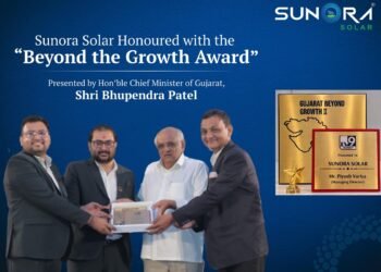 Sunora Solar Receives “Beyond the Growth Award” from Gujarat Chief Minister Bhupendra Patel