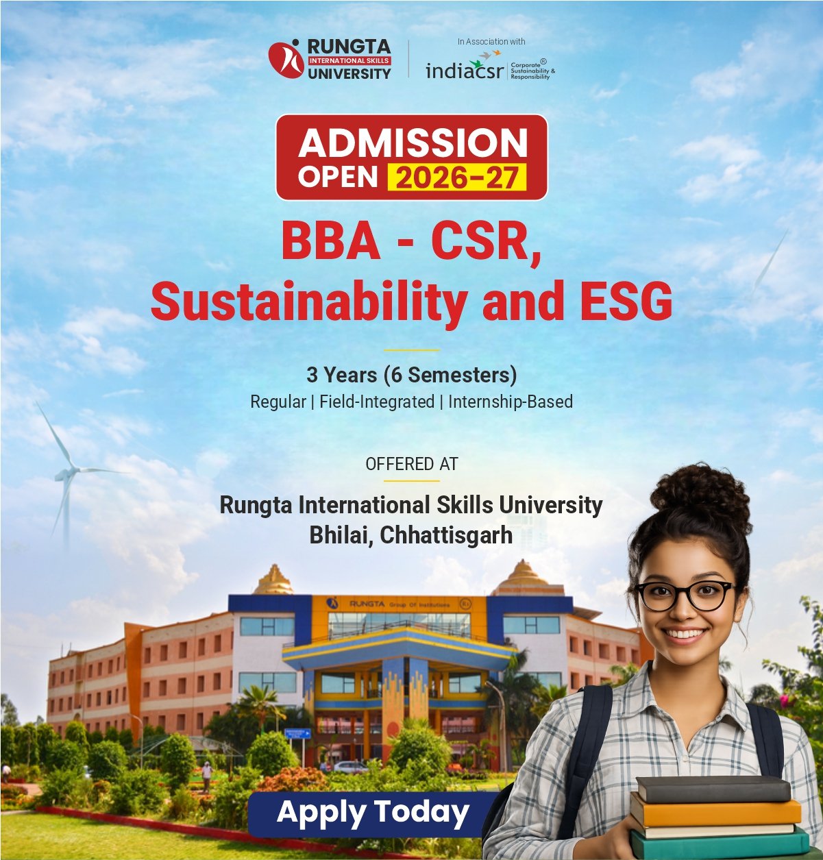 Admissions Open for BBA in CSR, Sustainability and ESG