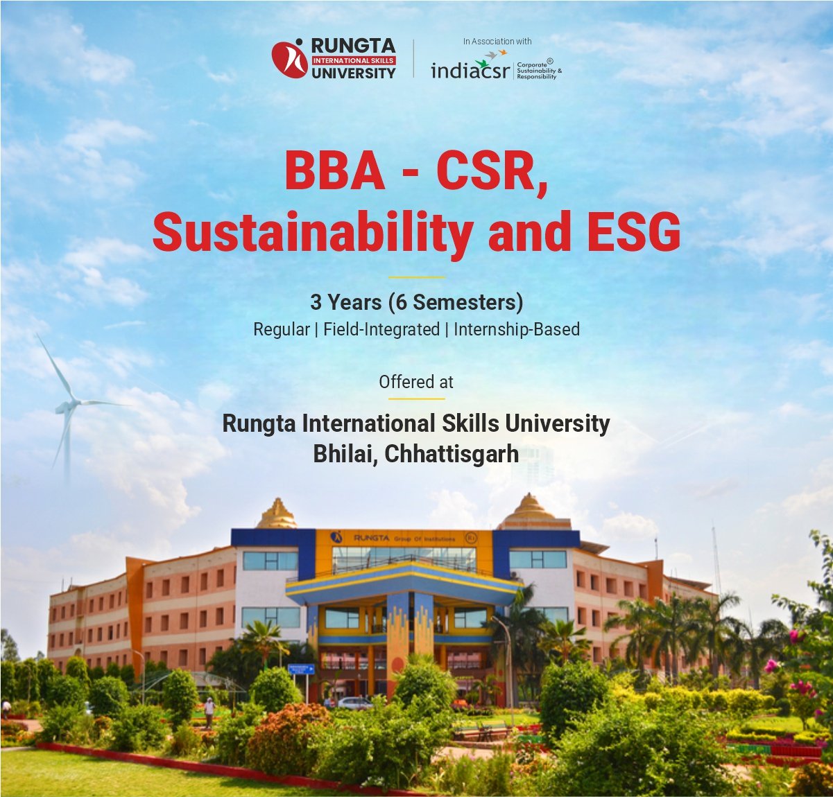 Admissions Open for BBA in CSR, Sustainability and ESG