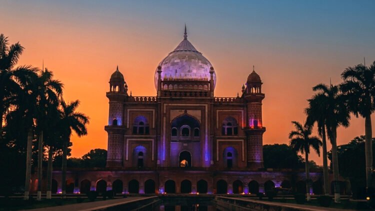 Safdarjung Tomb Illuminated Blue for World Autism Awareness Day