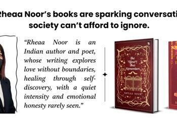 Author promoting impactful literary works.