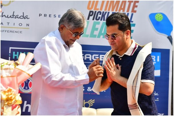 माननीय श्री चंद्रकांत पाटिल ने अभय भुतडा फाउंडेशन की ओर से आयोजित अल्टीमेट पिकलबॉल लीग का उद्घाटन किया