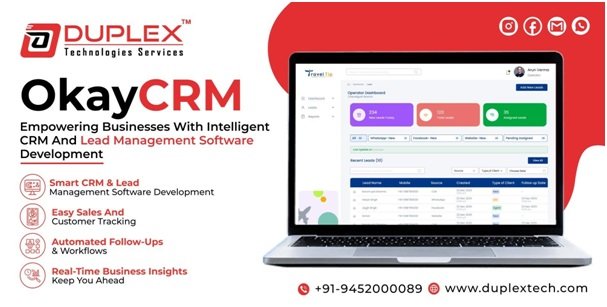 Duplex Technologies Empowering Businesses with Intelligent CRM and Lead Management Software: OkayCRM