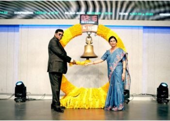 Honouring success and growth during the prestigious NSE bell-ringing ceremony.