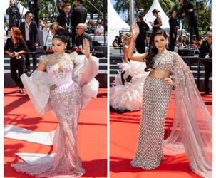 Kalpana Shukla Makes a Glamorous Cannes Red Carpet Appearance in Manish Malhotra and Joli Poli Couture