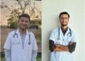 Rohit (on left) and Shubham (on right), the first doctors in their families - in their graduation whites.