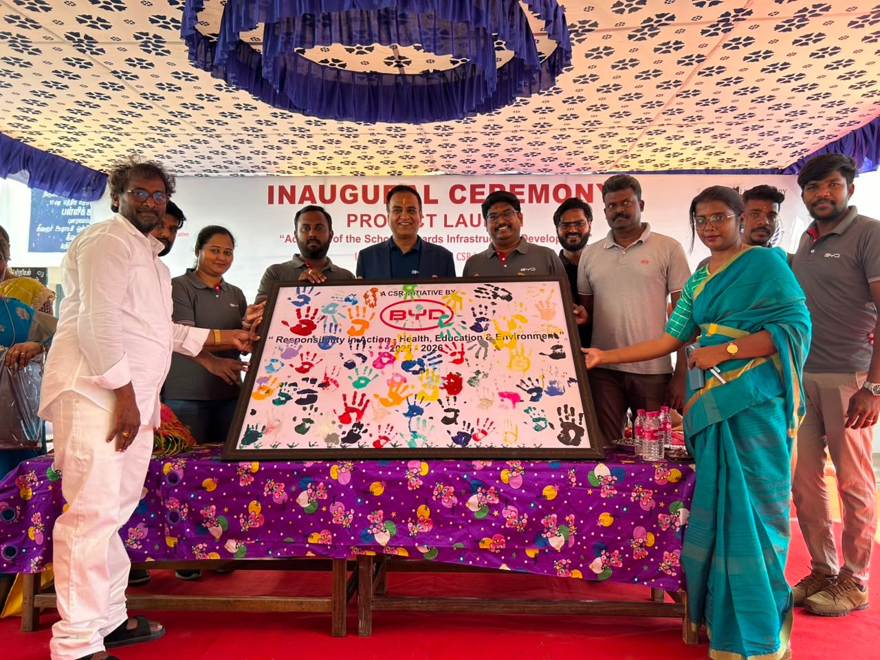 CSR: BYD India Strengthens Community Infrastructure through Education, Healthcare and Environment Care
