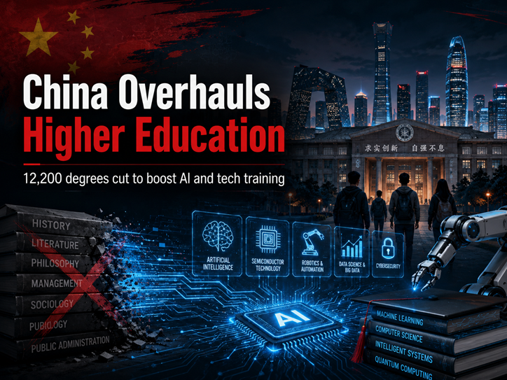 China Overhauls Higher Education: 12,200 Degrees Cut to Boost AI and Tech Training