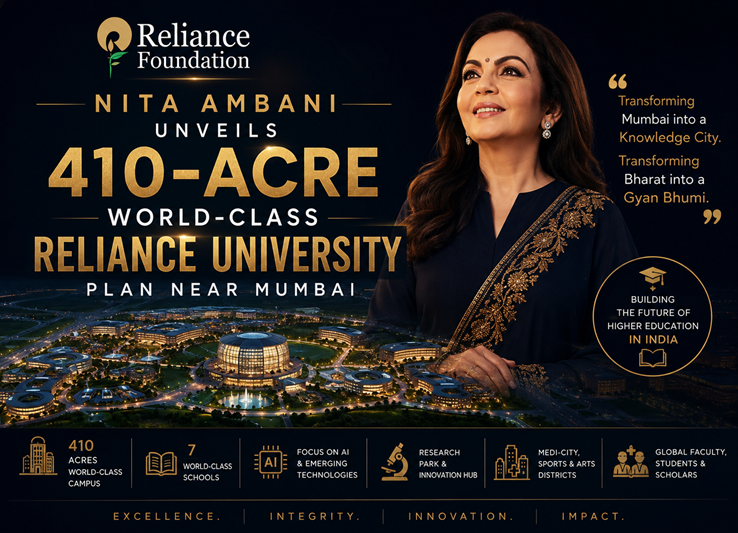 Reliance University: Nita Ambani Unveils 410-Acre World-Class Campus Plan Near Mumbai