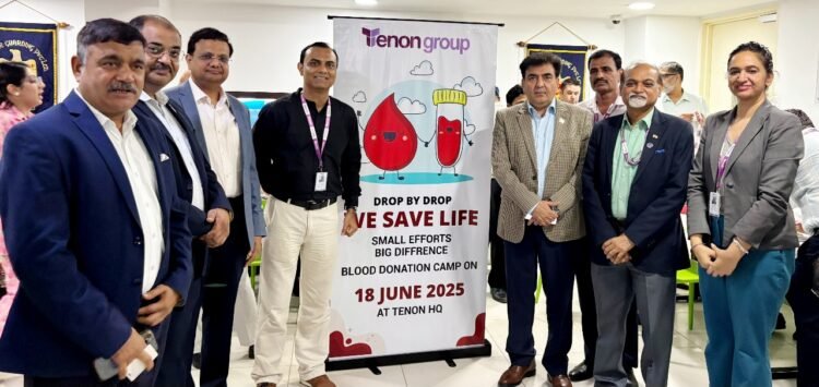 Tenon Group Hosts Blood Donation Drive at Gurugram office 1 India CSR