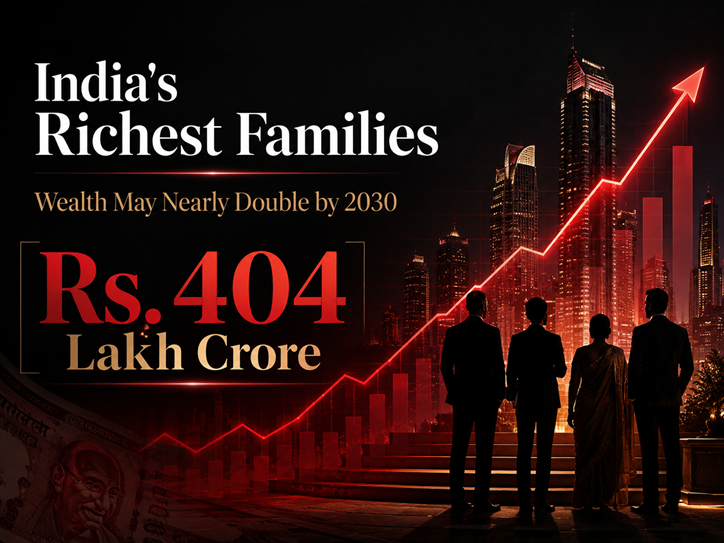 Wealth of India’s Richest Families May Nearly Double to Rs. 404 Lakh Crore by 2030, Report