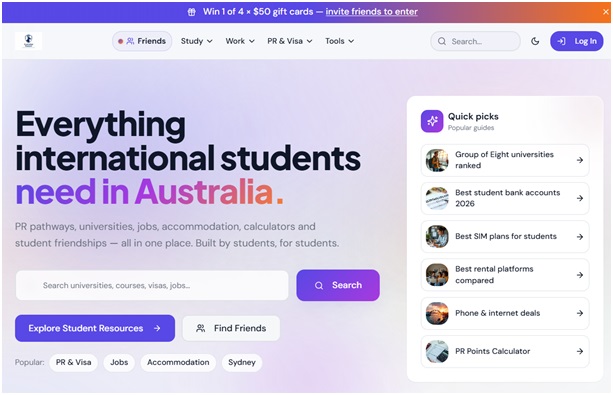 Australian Student Expands Resources for International Students with New Community and Student Support Features 1 India CSR