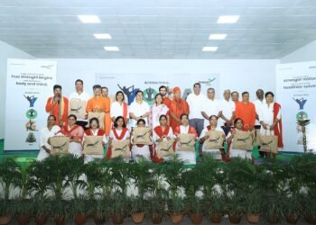 Jindal Steel Hosts Mega Yoga Session in Angul to Mark the 12th International Day of Yoga
